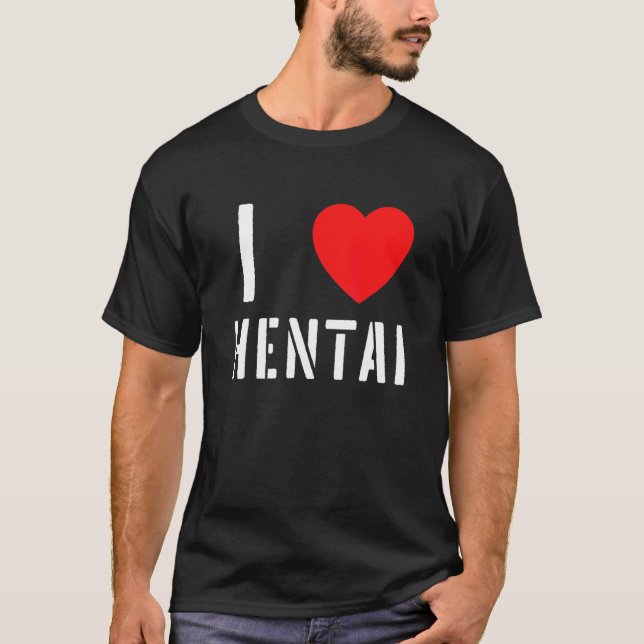 Jag Heart Hentai I Kärlek Hentai 8 T Shirt (Framsida)