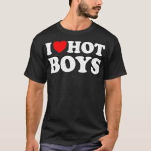 Jag Heart Hett Boys I Kärlek Hett Boys Pullover T Shirt