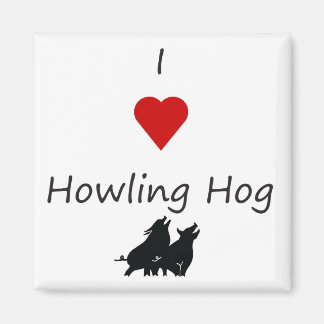Jag Heart Howling Hog Barbecue Fridge Magnet