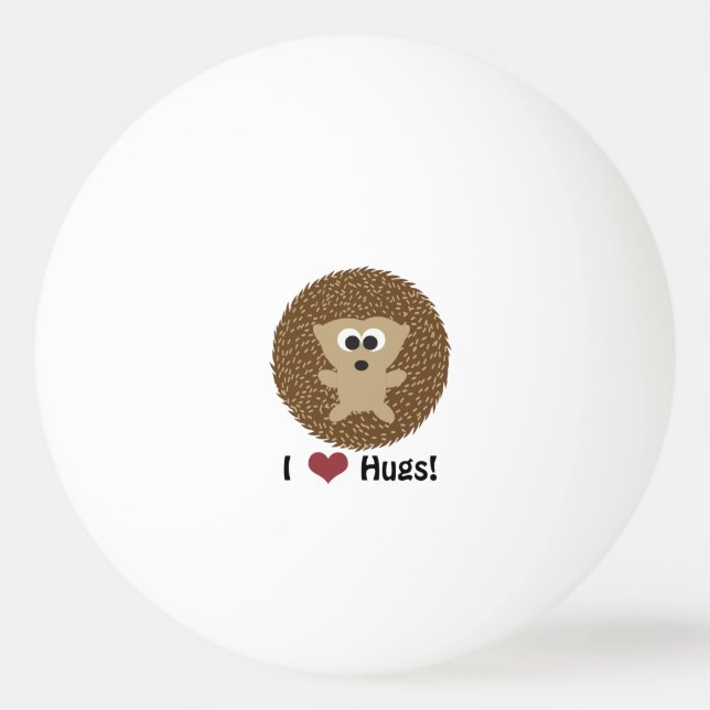 Jag Heart Hugs hedgehog Pingisboll (Framsidan)