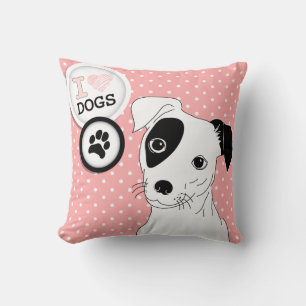 Jag Heart Hundar Pillow Kudde