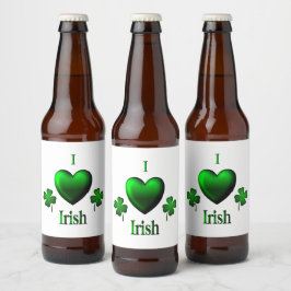 Jag Heart Irish Ölflaska Etikett