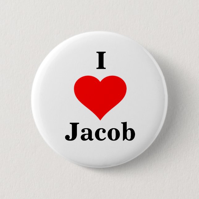 Jag Heart Jacob Button Knapp (Framsida)