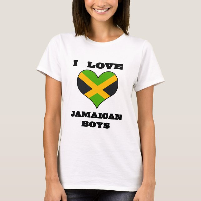 Jag Heart Jamaican Boys Tee Shirt (Framsida)