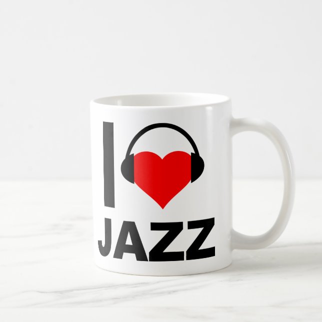 Jag Heart Jazz Funny Mug Kaffemugg (Höger)