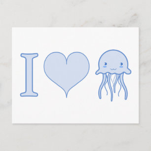 Jag Heart Jellyfish Vykort