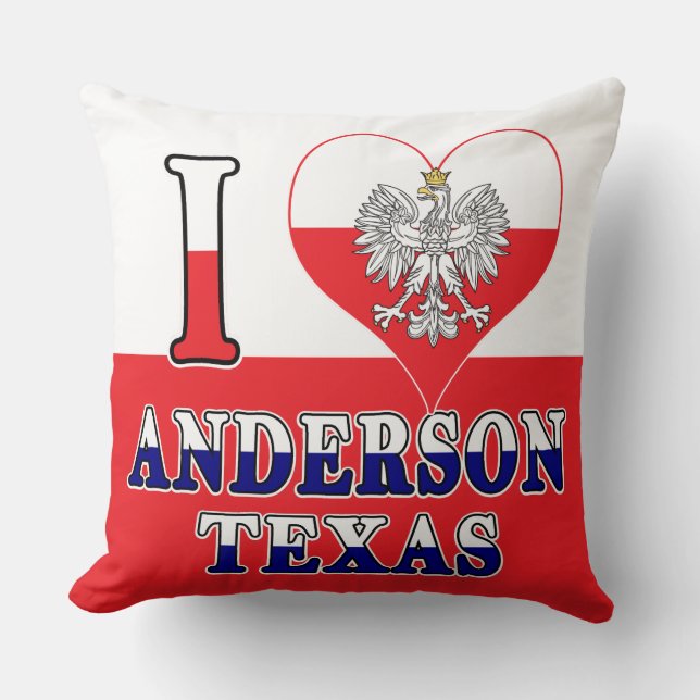 Jag Heart Kärlek Andersson Texas Kudde (Framsida)