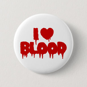 JAG HEART [KÄRLEK] BLOD KNAPP