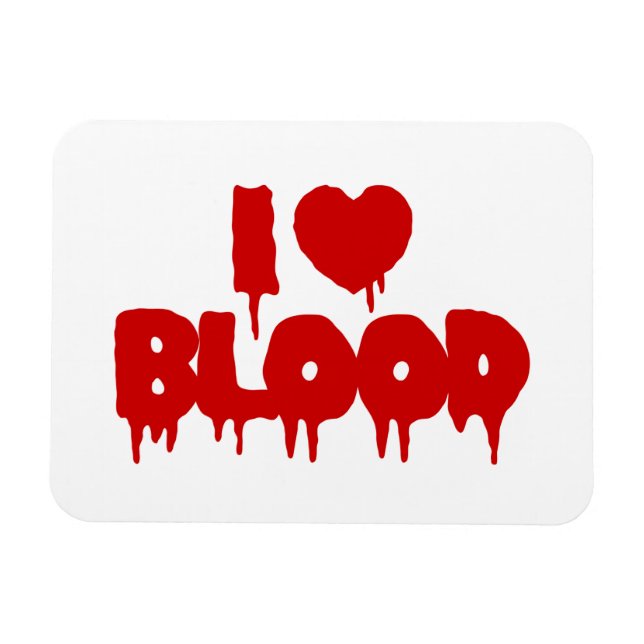 JAG HEART [KÄRLEK] BLOD MAGNET (Horisontell)