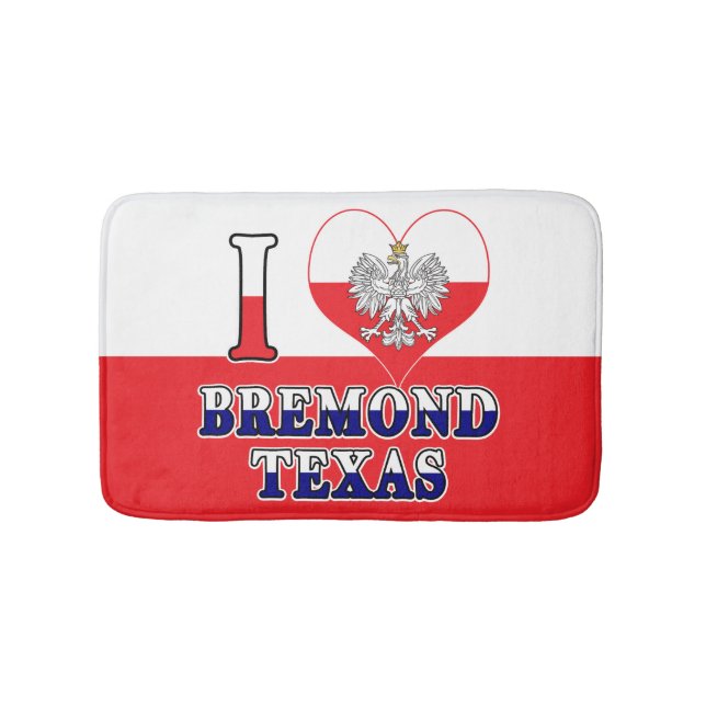 Jag Heart Kärlek Bremond Texas Badrumsmatta (Framsidan)