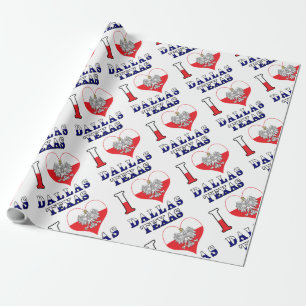 Jag Heart Kärlek Dallas Texas Presentpapper