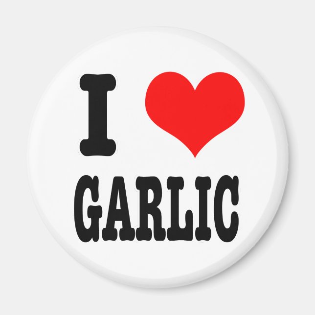 JAG HEART (KÄRLEK) GARLIC MAGNET (Framsidan)