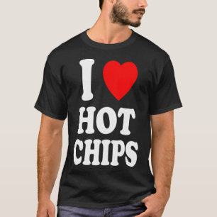 Jag Heart Kärlek Hett Chip Favorite Snack Potato M T Shirt