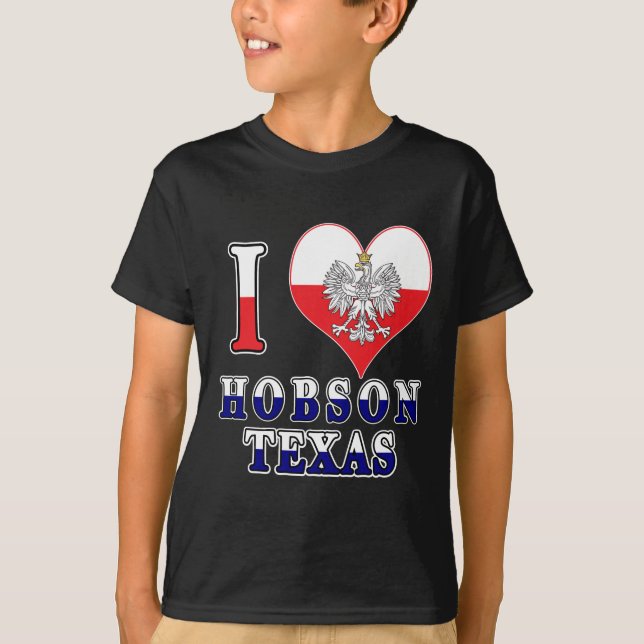 Jag Heart Kärlek Hobson Texas T Shirt (Framsida)