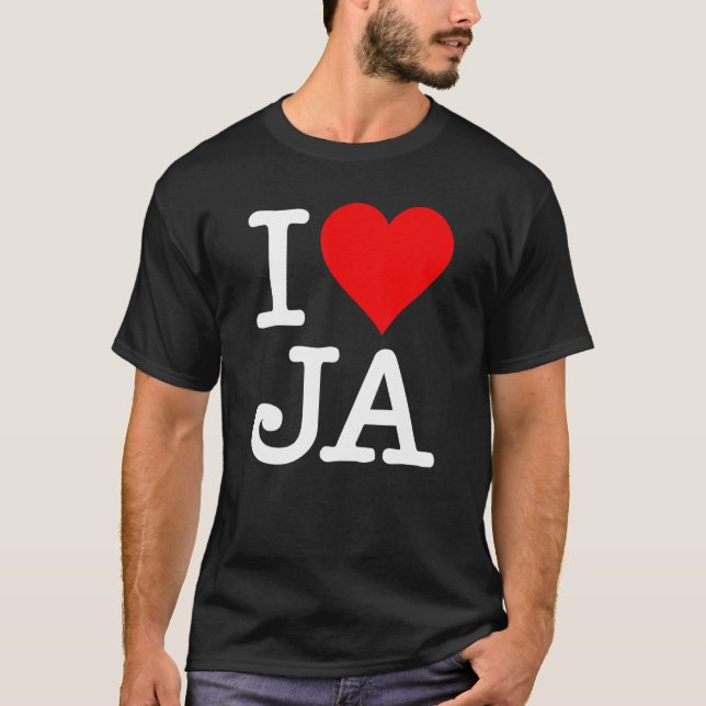 Jag Heart Kärlek Ja 2 T Shirt (Framsida)