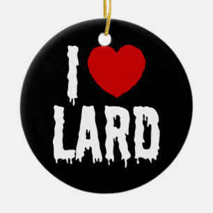 JAG HEART [KÄRLEK] LARD JULGRANSPRYDNAD KERAMIK