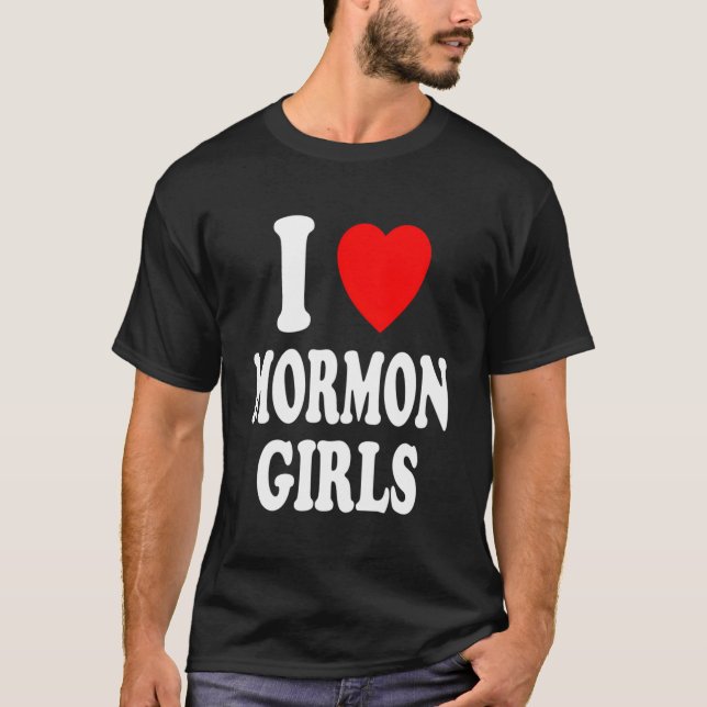 Jag Heart Kärlek Mormon Girls Religion Culture Mor T Shirt (Framsida)