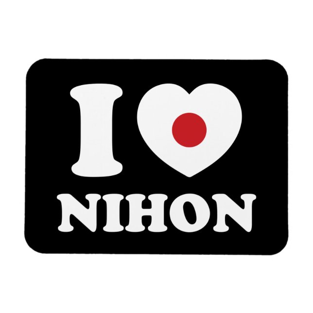 JAG HEART [KÄRLEK] NIHON MAGNET (Horisontell)