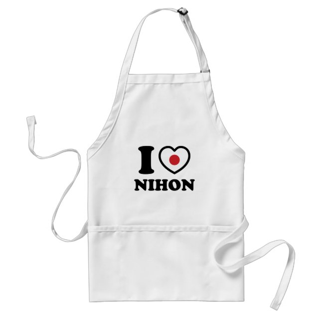 JAG HEART [KÄRLEK] NIHON VUXEN APRON FÖRKLÄDE (Framsidan)