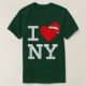 Jag Heart Kärlek NY New York City NYC Santa Hat Kr T Shirt (Design framsida)
