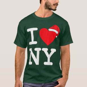 Jag Heart Kärlek NY New York City NYC Santa Hat Kr T Shirt