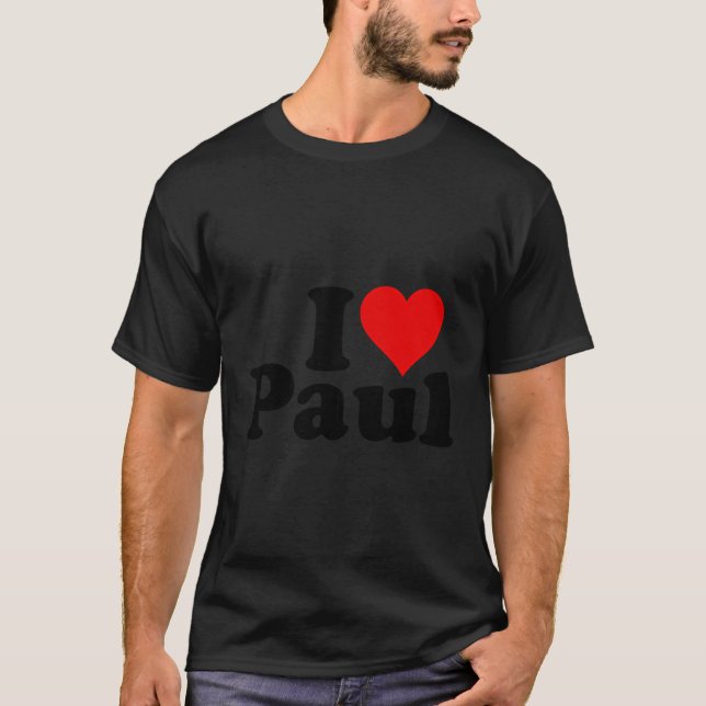 Jag Heart Kärlek Paul T Shirt (Framsida)