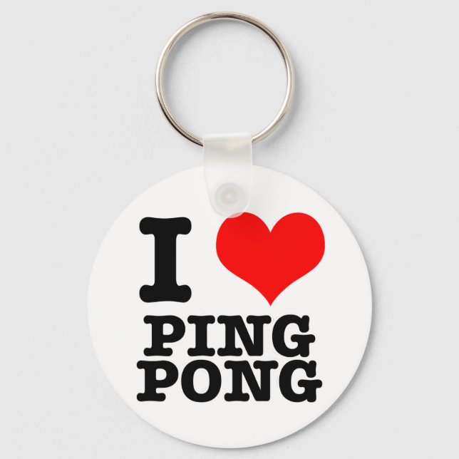 JAG HEART (KÄRLEK) PING PONG NYCKELRING (Framsida)