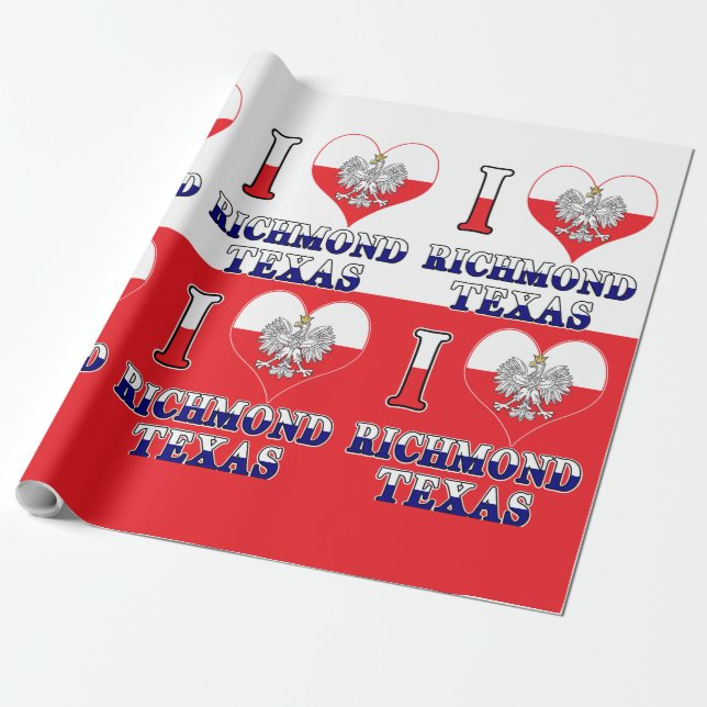 Jag Heart Kärlek Richmond Texas Presentpapper (Utrullad)