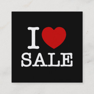 JAG HEART [KÄRLEK] SALE FYRKANTIGT VISITKORT