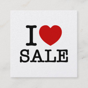 JAG HEART [KÄRLEK] SALE FYRKANTIGT VISITKORT