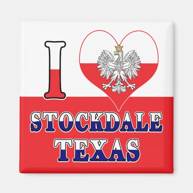 Jag Heart Kärlek Stockdale Texas Magnet (Framsidan)