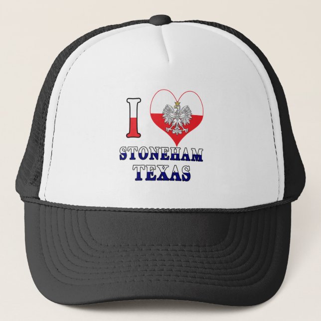 Jag Heart Kärlek Stoneham Texas Keps (Framsida)