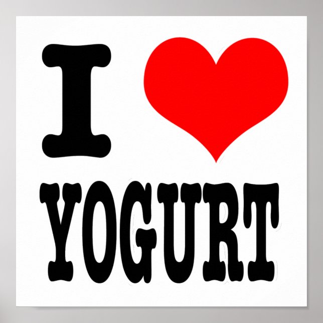 JAG HEART (KÄRLEK) YOGURT POSTER (Framsidan)