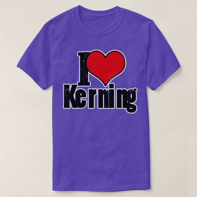 Jag Heart Kerning T Shirt (Design framsida)