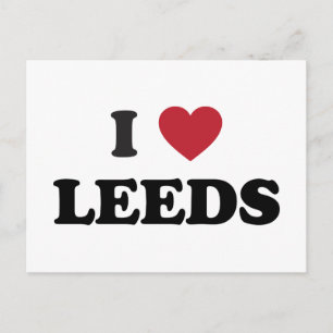 Jag Heart Leeds England Vykort