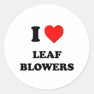 Jag Heart Löv Blowers Runt Klistermärke