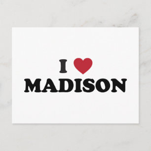 Jag Heart Madison Wisconsin Vykort