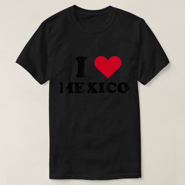 Jag Heart Mexico White Shirt I Kärlek Mexico White T Shirt (Design framsida)