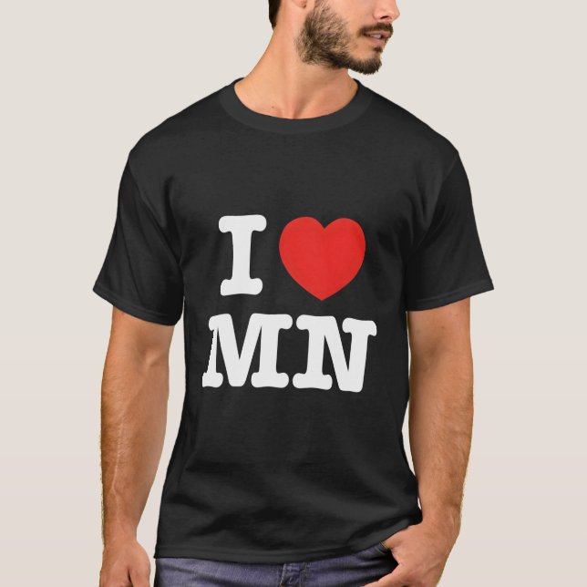 Jag Heart Minnesota Mn Kärlek T Shirt (Framsida)