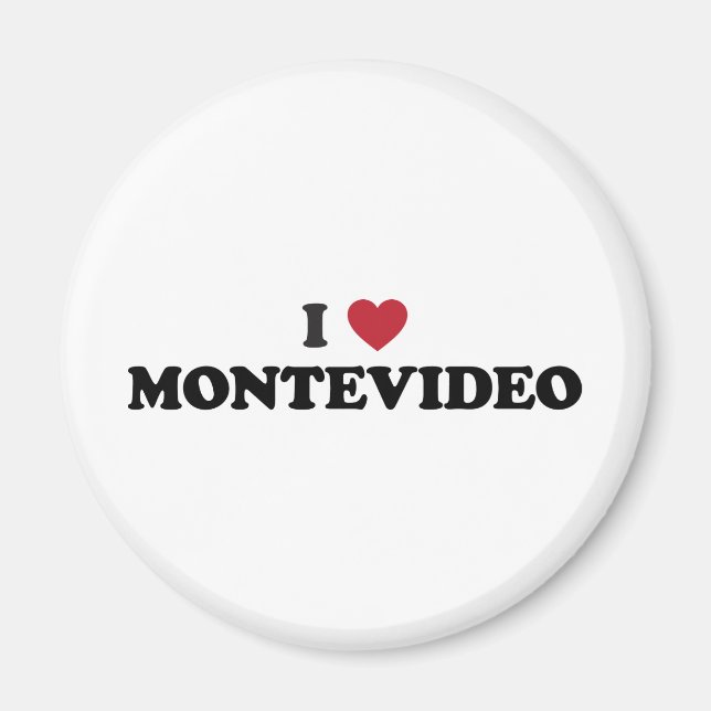 Jag Heart Montevideo Uruguay Magnet (Framsidan)