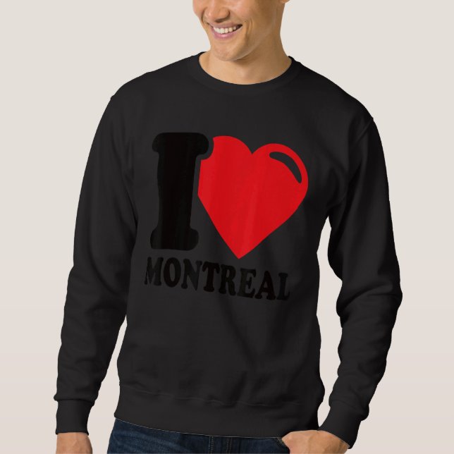 Jag Heart Montreal Bevacal Canadian City I Kärlek  Lång Ärmad Tröja (Framsida)