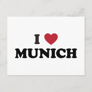 Jag Heart München Tyskland Vykort
