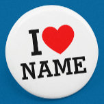 Jag Heart Namn-knapp Knapp<br><div class="desc">Skriva önskad Namn eller text i avsnittet namn.</div>