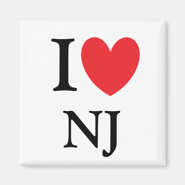 Jag Heart New jersey Magnet (Framsidan)