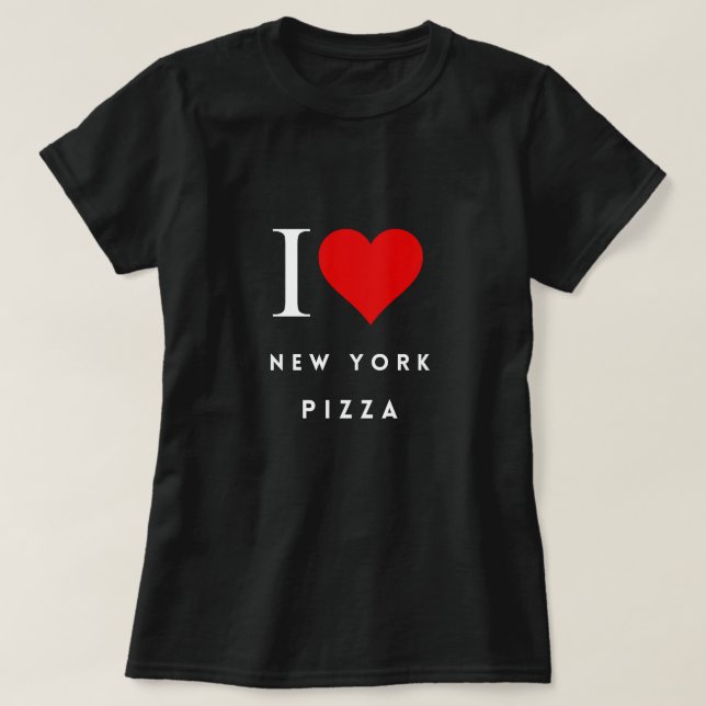 Jag Heart New York Pizza blk Womens T-Shirt (Design framsida)