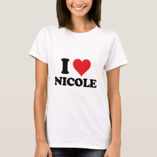 Jag Heart Nicole First Namn I Kärlek Personlig Stu T Shirt