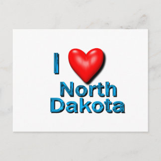 Jag Heart North Dakota Vykort