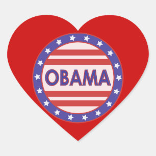 JAG Heart OBAMA Hjärtformat Klistermärke