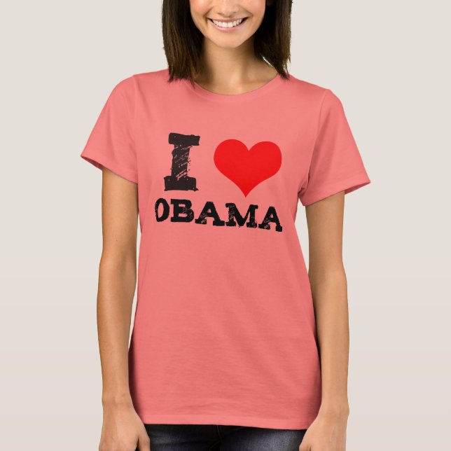 Jag Heart Obama Tee Shirt (Framsida)