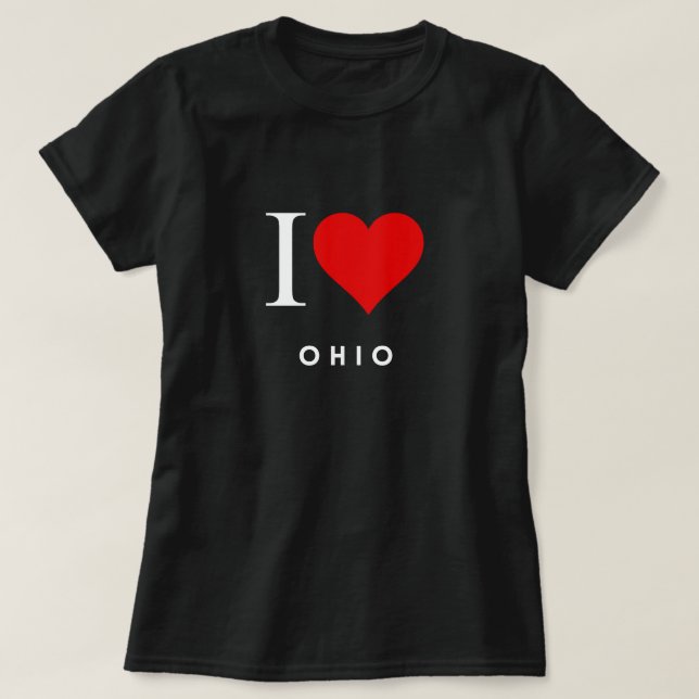 Jag Heart Ohio blk Womens T-Shirt (Design framsida)